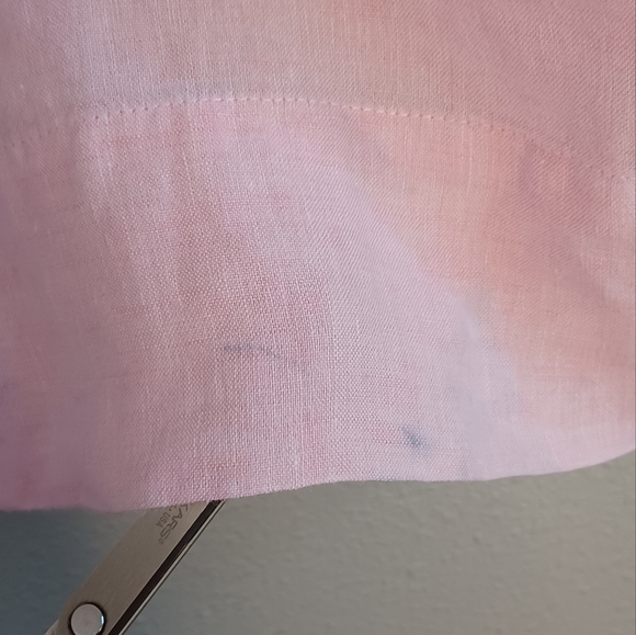 Studio 412 Pale Pink 100% Linen Sz M Short-Sleeve Dress - Picture 16 of 16